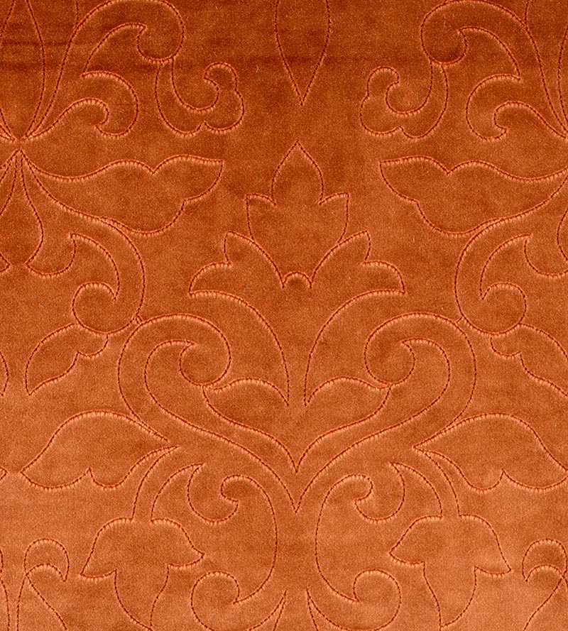 Christian Fischbacher Classic Velvet Pumpkin Fabric Sample CH 02030662