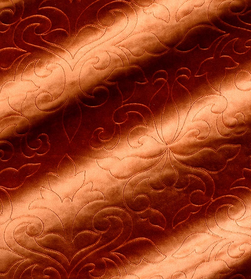 Christian Fischbacher Classic Velvet Pumpkin Fabric Sample CH 02030662