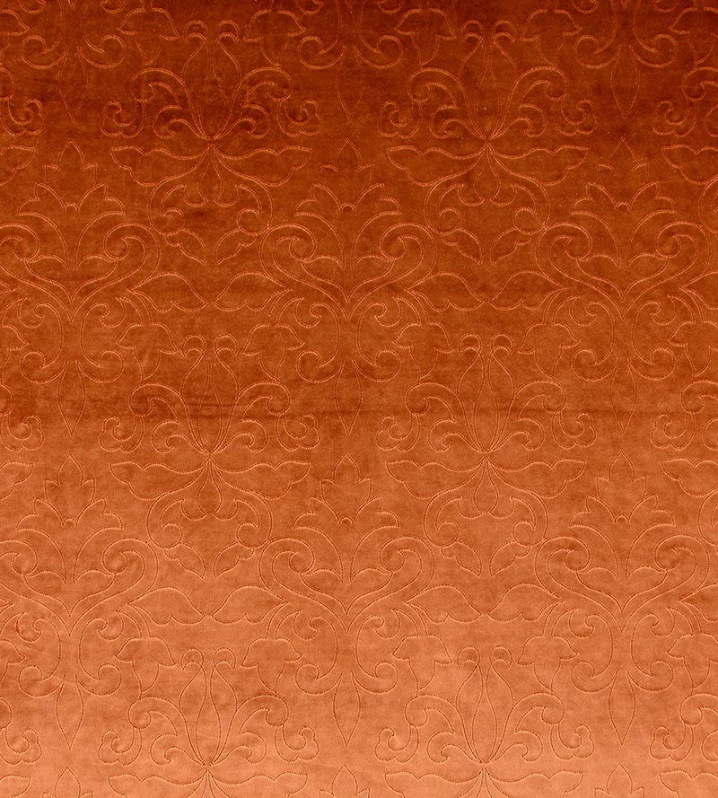 Christian Fischbacher Classic Velvet Pumpkin Fabric Sample CH 02030662