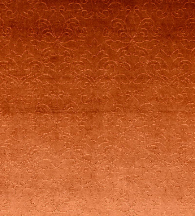 Christian Fischbacher Classic Velvet Pumpkin Fabric Sample CH 02030662