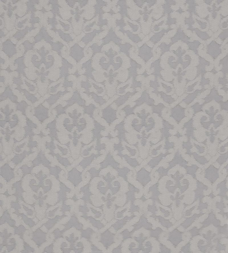 Christian Fischbacher Pompadour Silver Fabric Sample CH 02054472