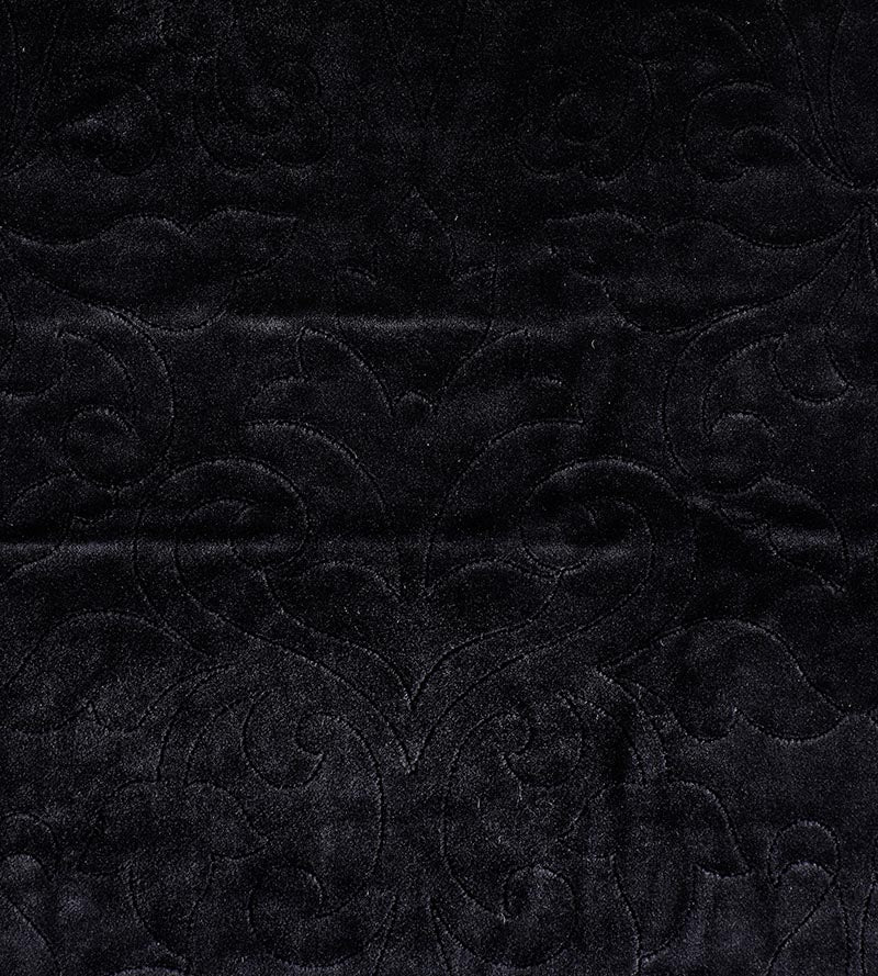 Christian Fischbacher Classic Velvet Onyx Fabric Sample CH 02060662