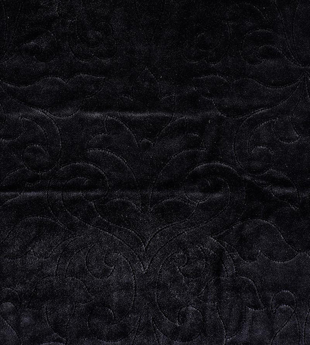 Christian Fischbacher Classic Velvet Onyx Fabric Sample CH 02060662