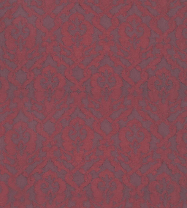 Christian Fischbacher Pompadour Wine Fabric Sample CH 02124472