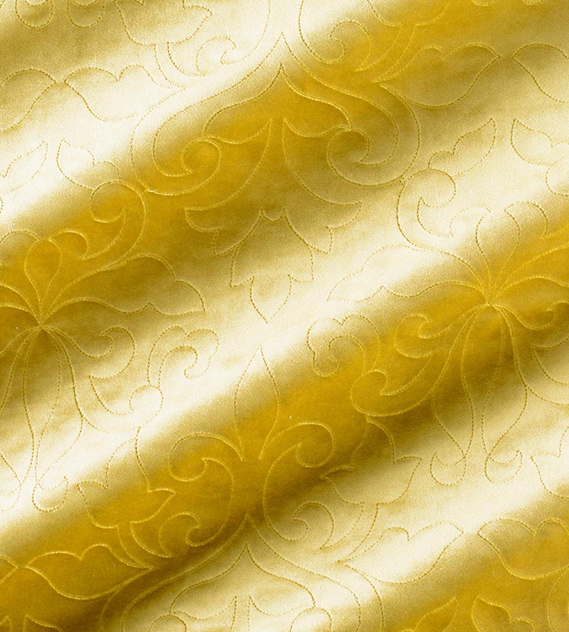 Christian Fischbacher Classic Velvet Sun Gold Fabric Sample CH 02140662