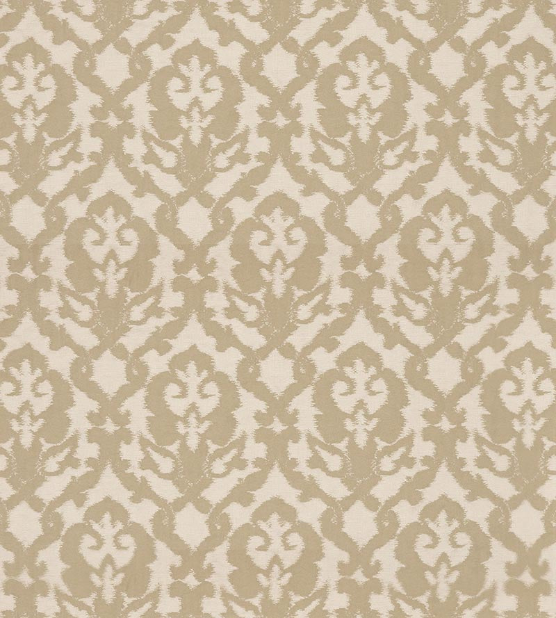 Christian Fischbacher Pompadour Tan Fabric Sample CH 02174472