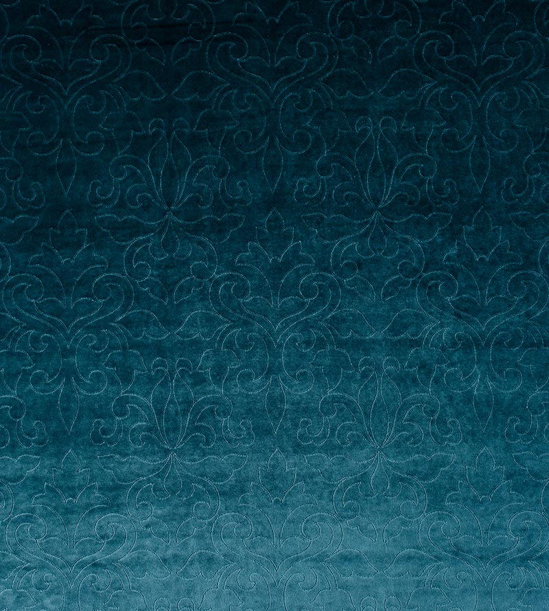 Christian Fischbacher Classic Velvet Teal Fabric CH 02290662