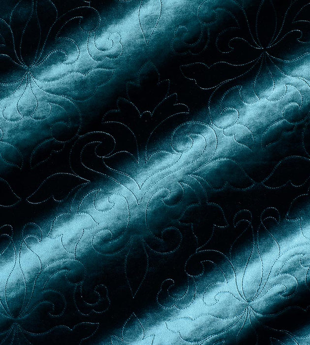 Christian Fischbacher Classic Velvet Teal Fabric CH 02290662