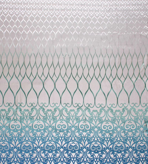 Christian Fischbacher Teatro Peacock Fabric Sample CH 03190653