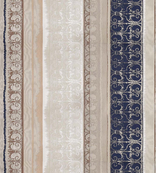 Christian Fischbacher Anatolium Silver Ocean Fabric Sample CH 04010554