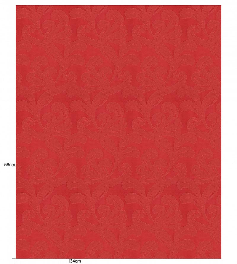 Christian Fischbacher Mon Amour Crimson Fabric Sample CH 05021072