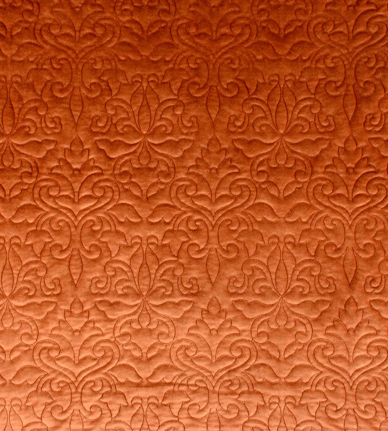 Christian Fischbacher Velbrode Pumpkin Fabric Sample CH 05030655