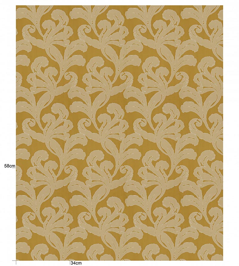 Christian Fischbacher Mon Amour Saffron Fabric Sample CH 05031072