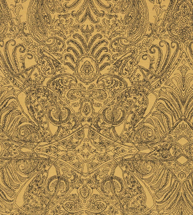 Christian Fischbacher Persian Nights Indian Gold Fabric Sample CH 05034465