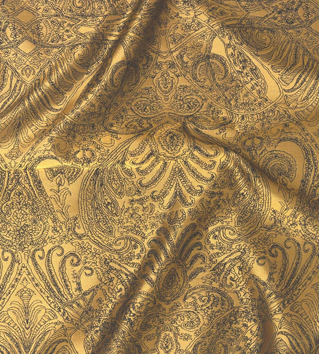 Christian Fischbacher Persian Nights Indian Gold Fabric Sample CH 05034465