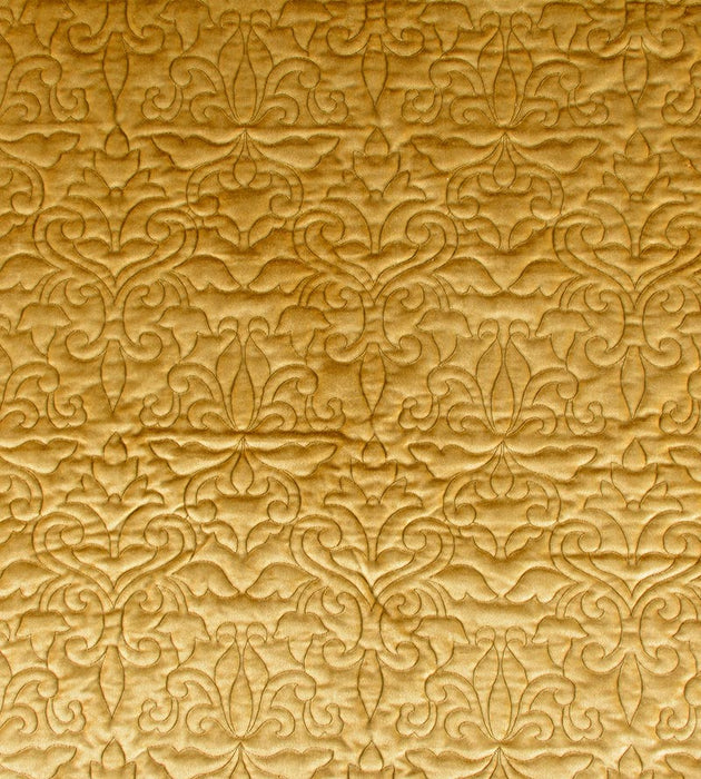 Christian Fischbacher Velbrode Brass Fabric Sample CH 05130655