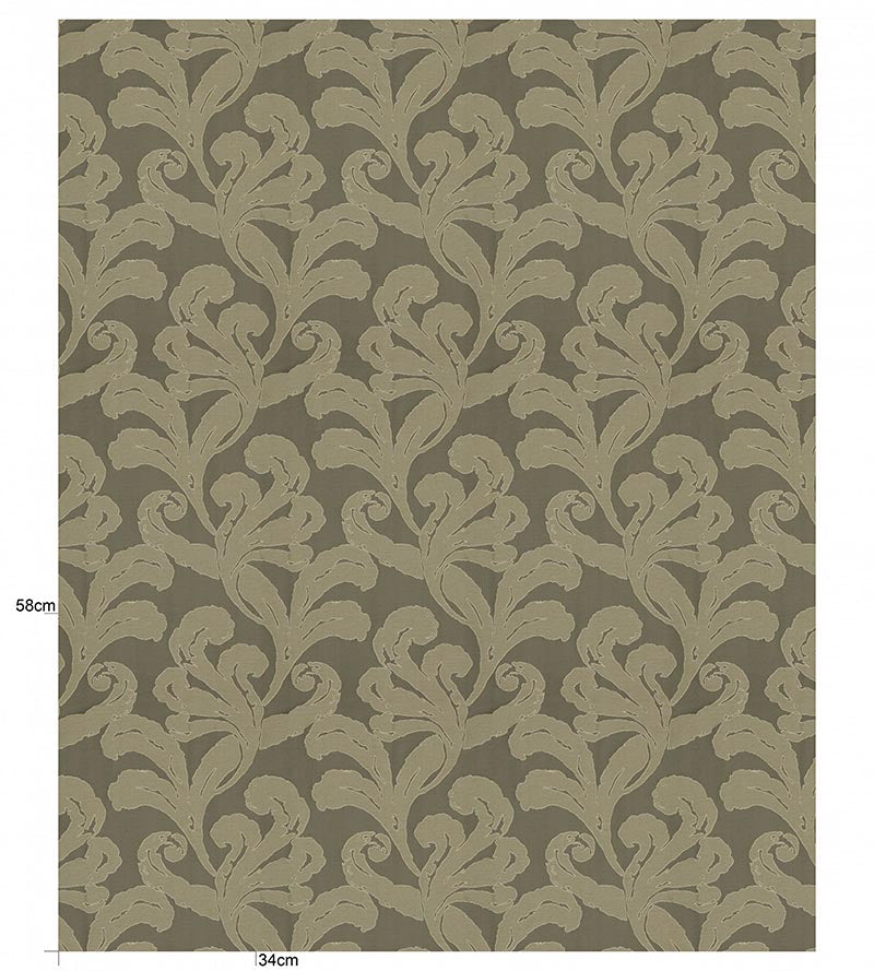 Christian Fischbacher Mon Amour Mocha Fabric Sample CH 05171072