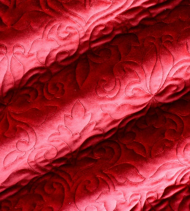 Christian Fischbacher Velbrode Cerise Fabric Sample CH 05220655