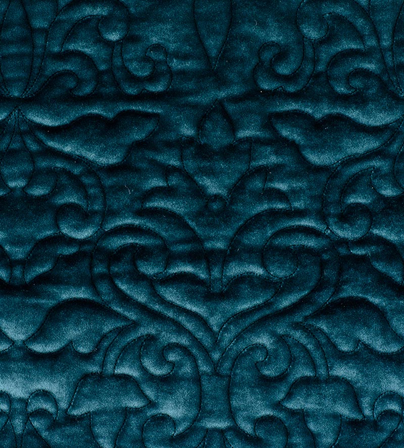 Christian Fischbacher Velbrode Teal Fabric Sample CH 05290655