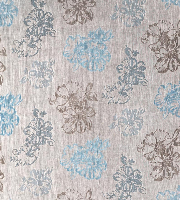 Christian Fischbacher Trifiore Blue Fabric Sample CH 06091066