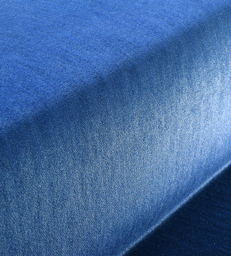 Christian Fischbacher Ventura Velour Royal Blue Fabric Sample CH 06111454