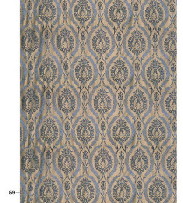 Christian Fischbacher Corona Damask Pearl Fabric Sample CH 01070631