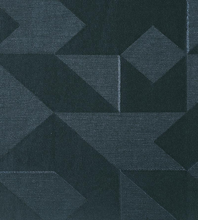 Christian Fischbacher Tangram Charcoal Fabric Sample CH 07154557