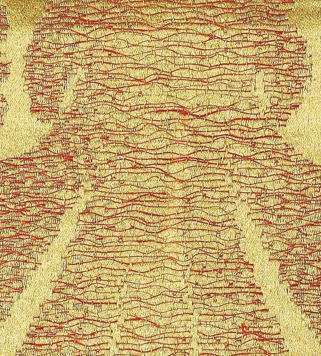 Christian Fischbacher Palazzo Citrine Flame Fabric Sample CH 08034418