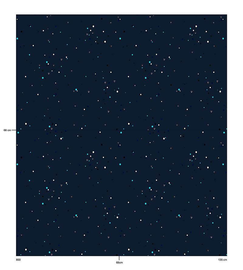 Christian Fischbacher Jubilee Constellation Fabric Sample CH 08414598