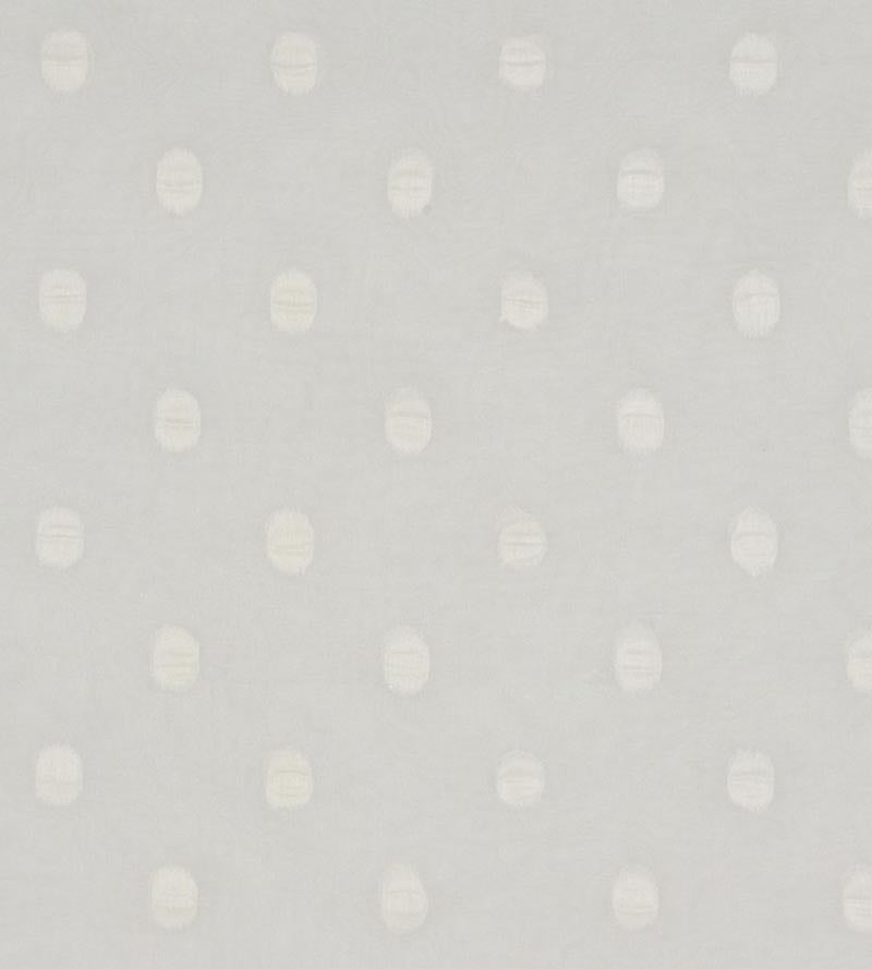 Christian Fischbacher Solar Eclipse Paper White Fabric Sample CH 09004459