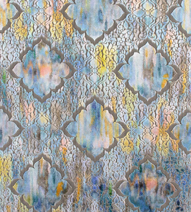 Christian Fischbacher Regale Fire Opal Fabric Sample CH 09010659