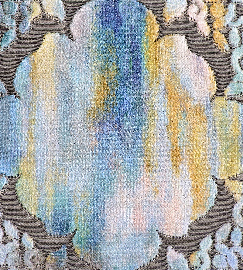 Christian Fischbacher Regale Fire Opal Fabric Sample CH 09010659