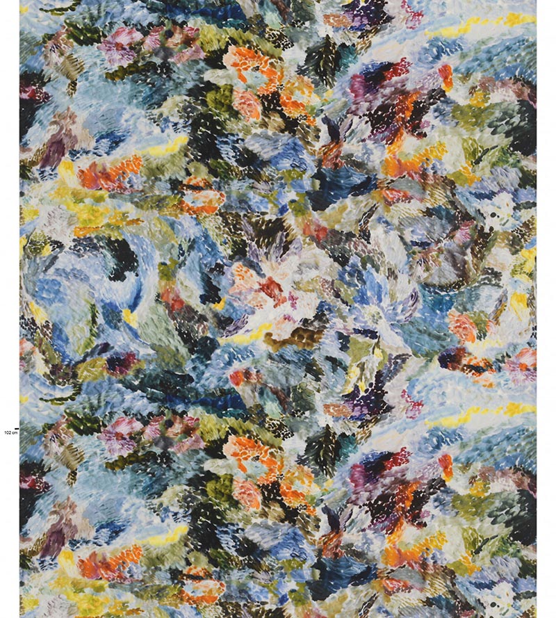 Christian Fischbacher Vernissage Blue Multi Fabric CH 06014456