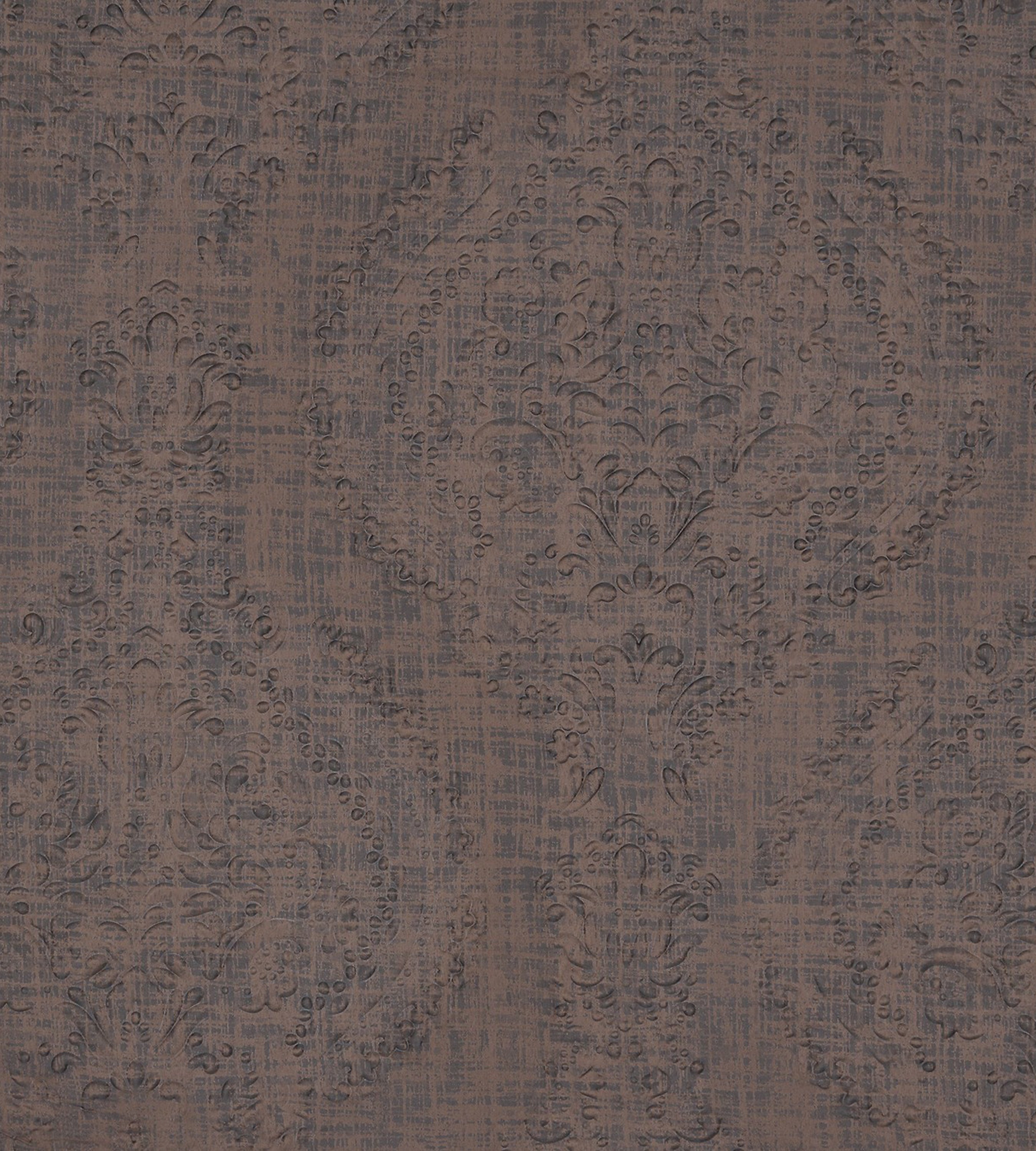 Christian Fischbacher Orient Damask Espresso Fabric Sample CH 03171073