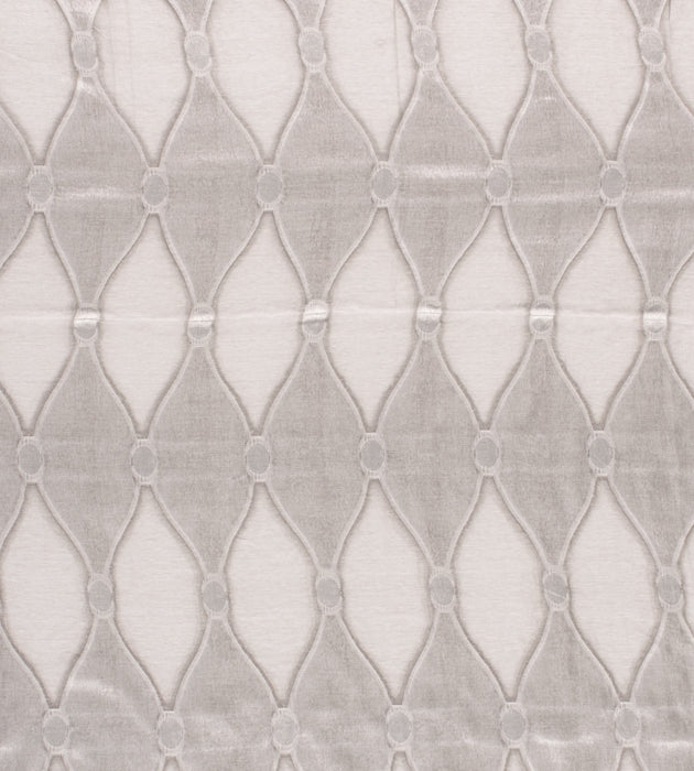 Christian Fischbacher Losanghe Silver Fabric Sample CH 08070658