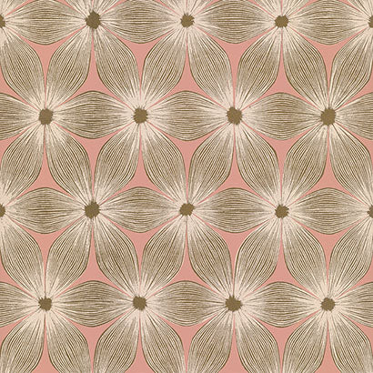 York Everlasting Coral & Gold Wallpaper CI2301