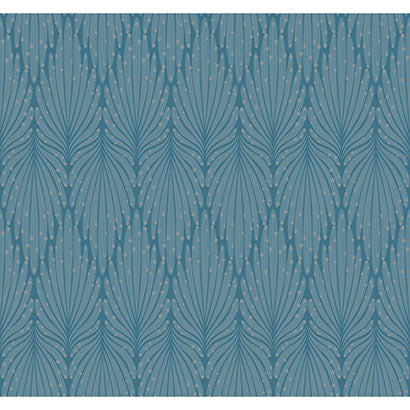 York Café Society Blue Wallpaper CI2362