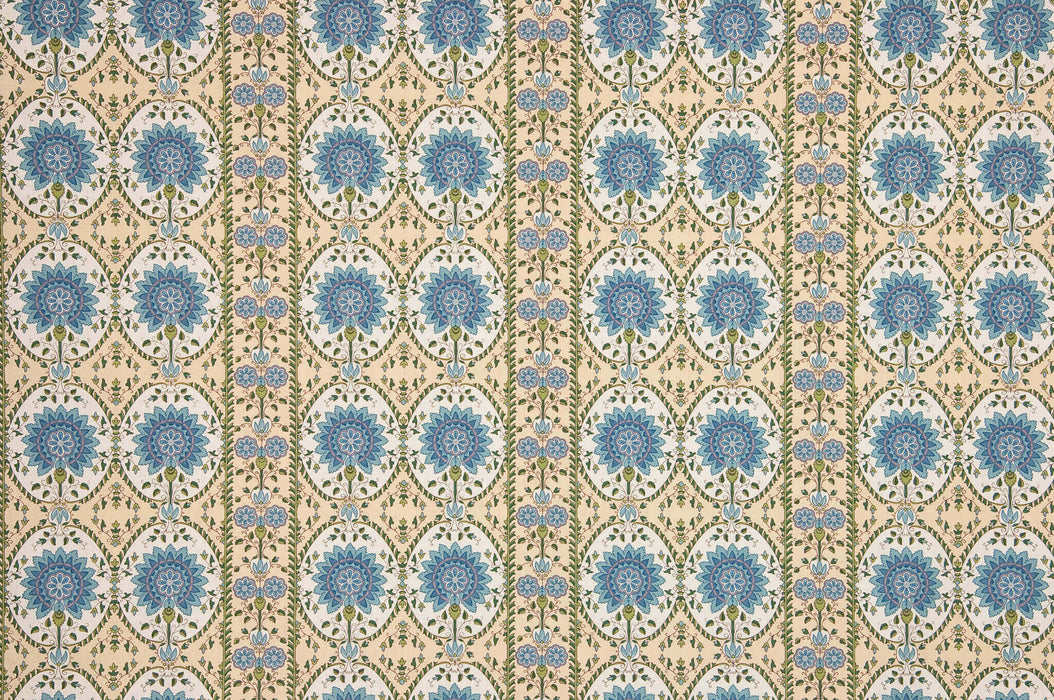 Braquenie Tajmahal - Rayure Bleu Vert Fabric Sample B1854004