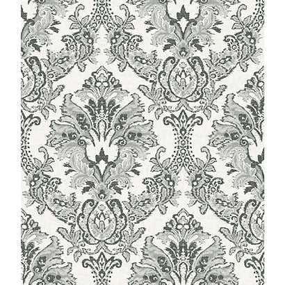 York Bold Brocade Black Wallpaper CL2503