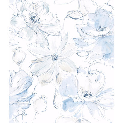 York Floral Dreams Blue Wallpaper CL2519