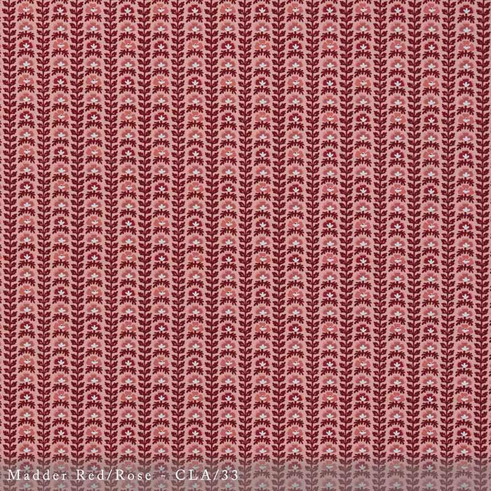 Lisa Fine Calista - Performance Madder Red/Rose Fabric Sample CLA-33