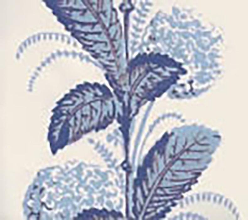 Quadrille Climbing Hydrangea French Blue Wallpaper Sample 303303WP