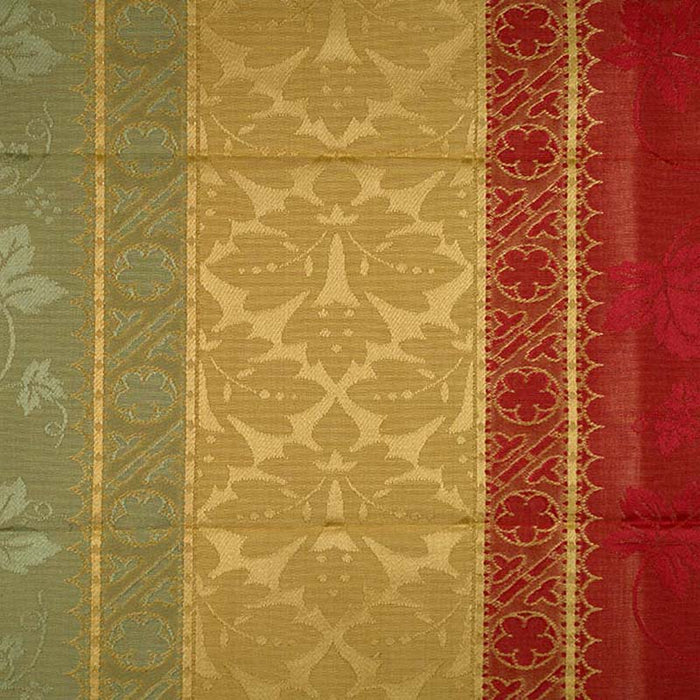 Colony Verona Rigato Rosso & Verde Fabric Sample CL 000126098