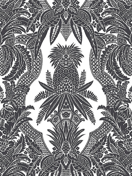 Colony East India Bianco / Nero Wallpaper Sample CL 0001WP16482