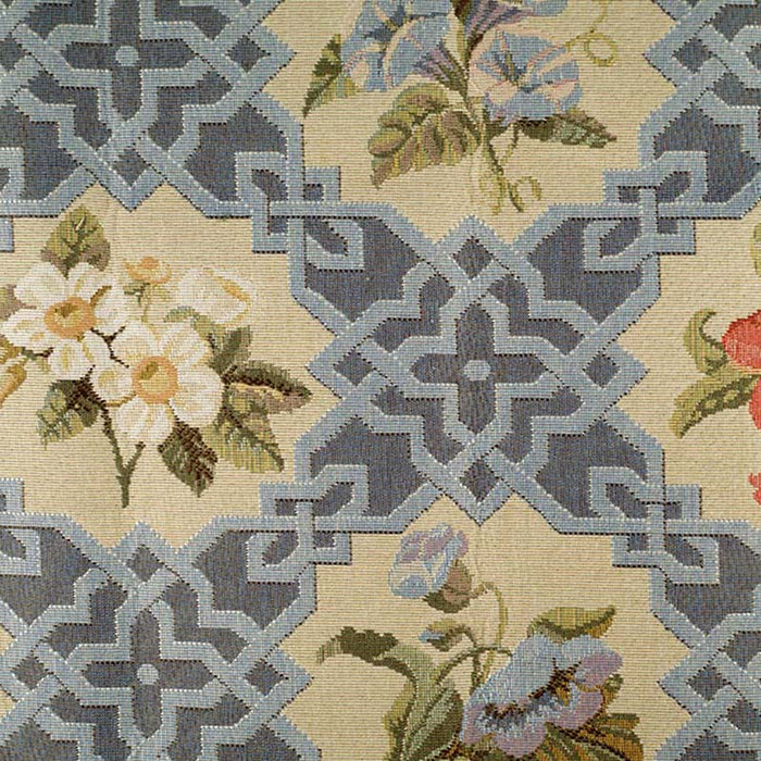 Colony Treillage Celeste Fabric Sample CL 000226113