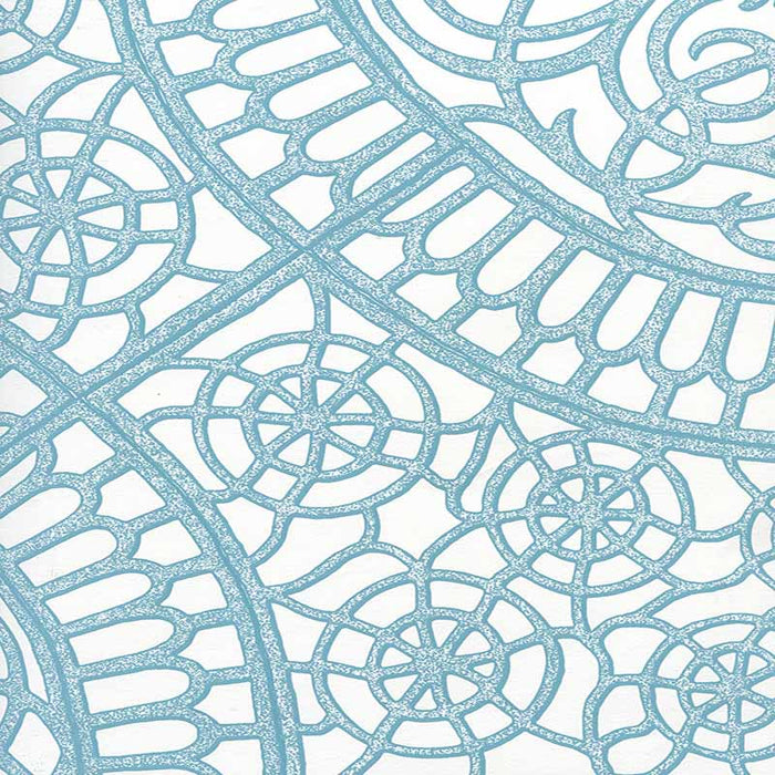 Cloth & Paper Camelot Turquoise Wallpaper Sample CP1030W-04