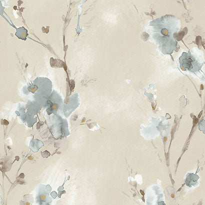 York Charm Soft Blue Wallpaper CP1203