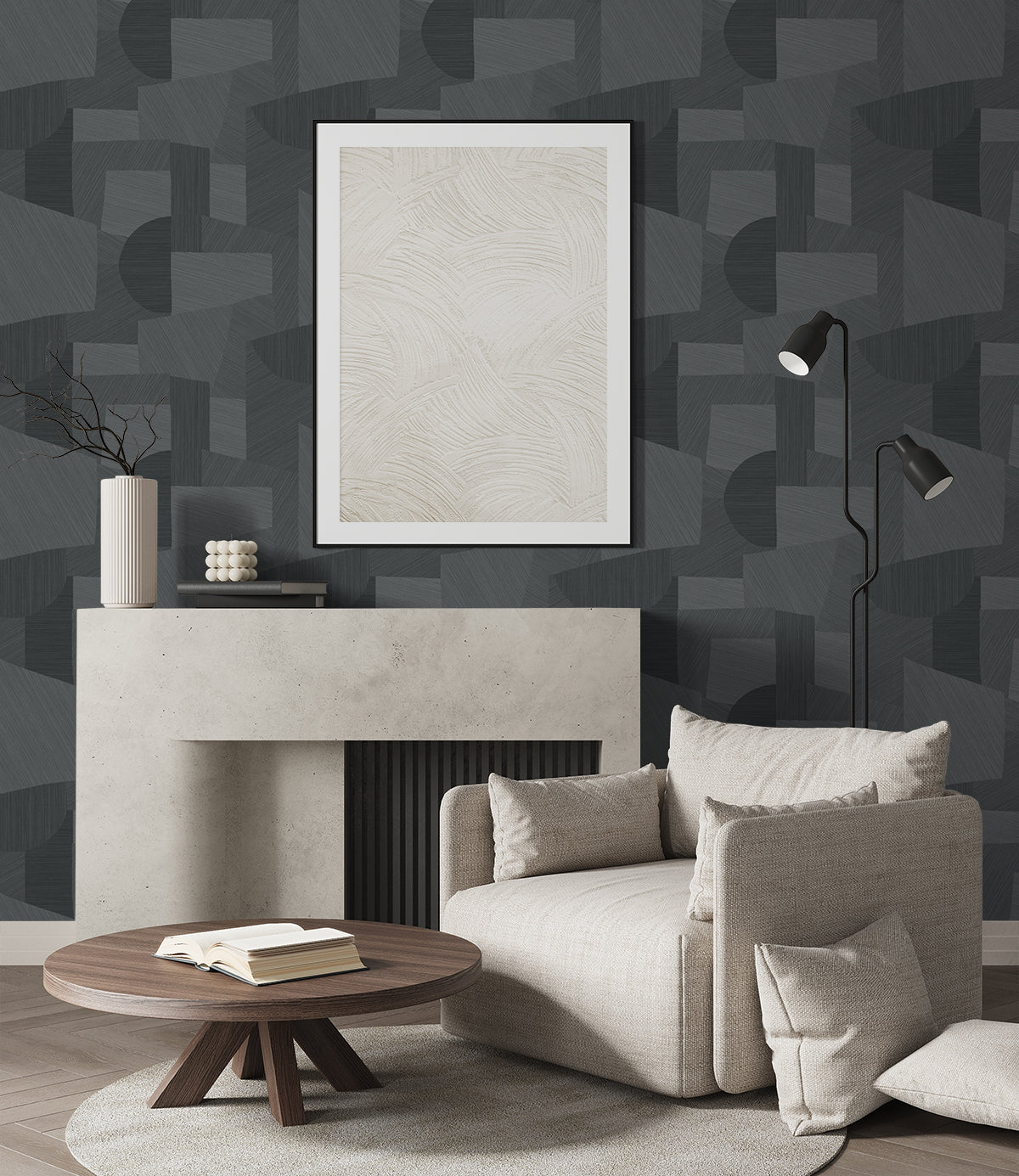 Seabrook Designs Lahti Natural Gray Wallpaper CP91008