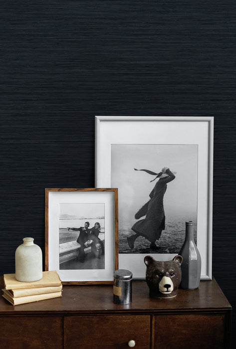 Seabrook Designs Rauma Charcoal Blue Wallpaper CP92212