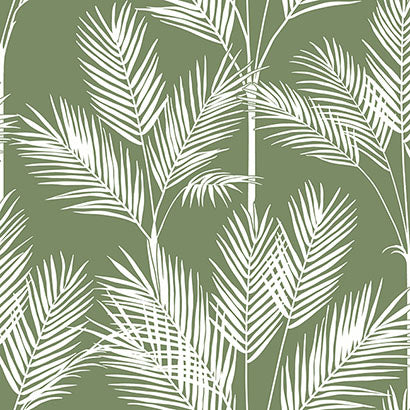 York King Palm Silhouette Green Wallpaper CV4411